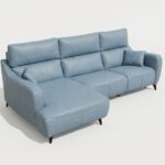 Axel Leather Chaise Sofa
