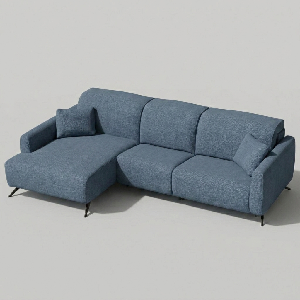 Baltia Chaise Sofa LHF Blue
