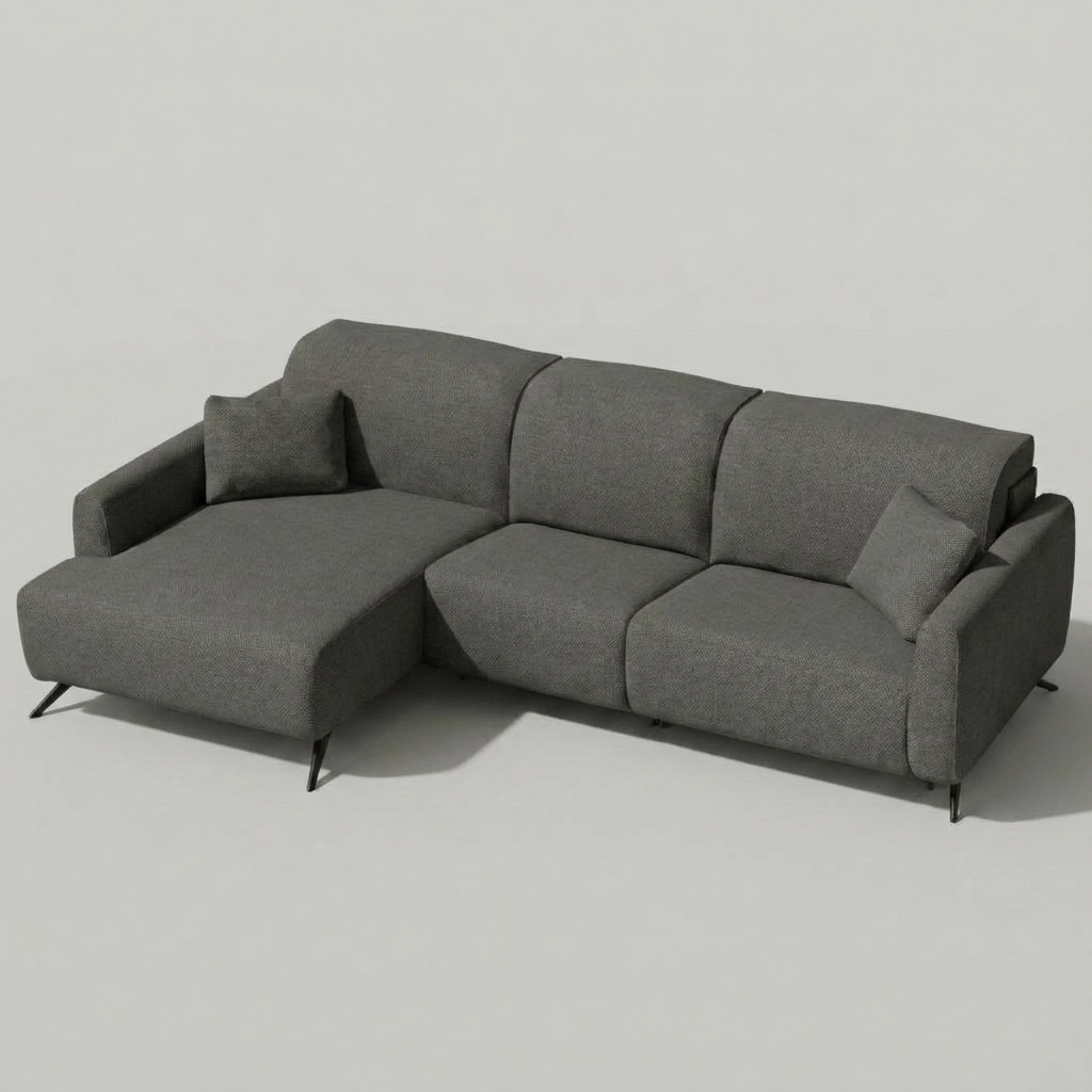 Baltia Chaise Sofa LHF Dark Tones