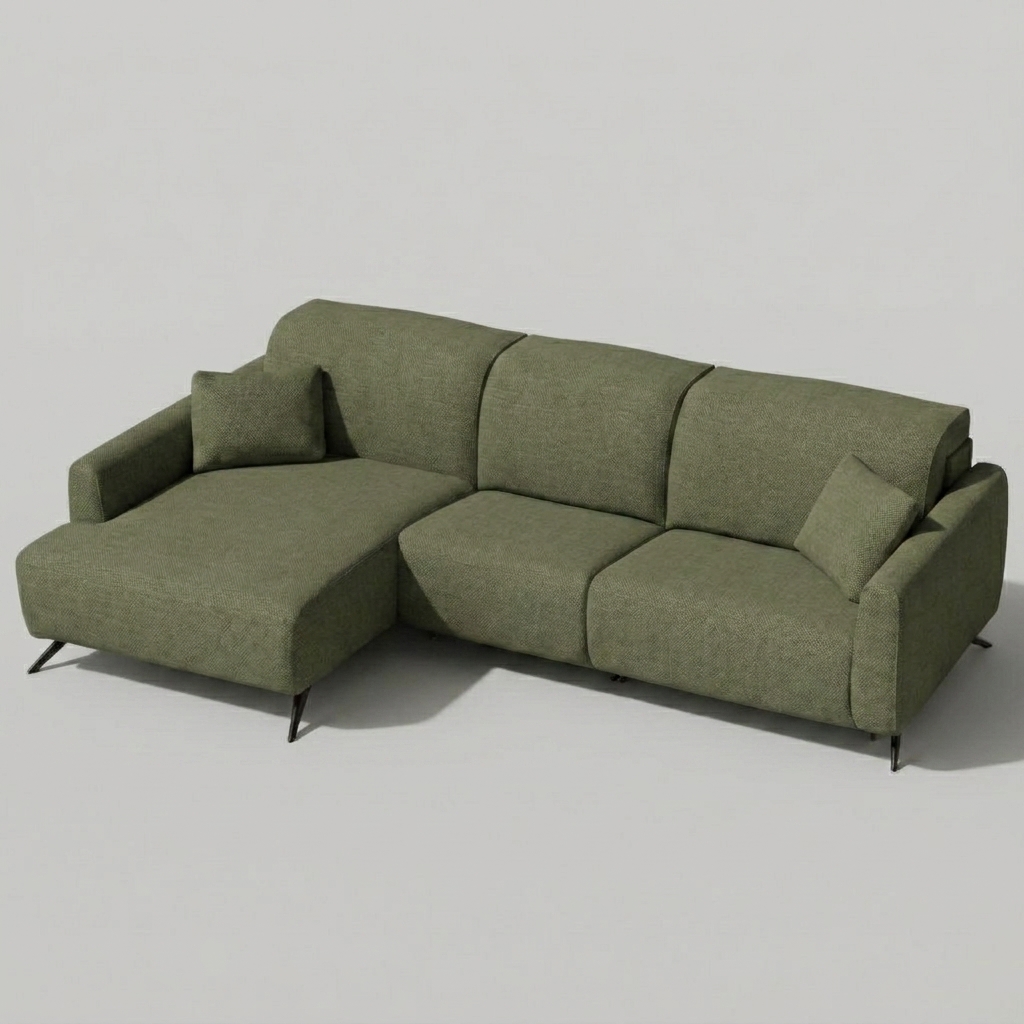 Baltia Chaise Sofa LHF Green