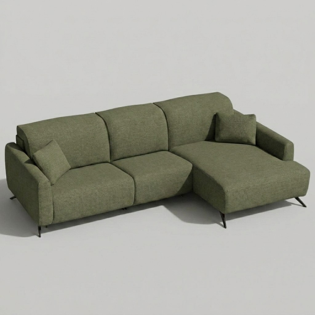 Baltia Chaise Sofa RHF Green