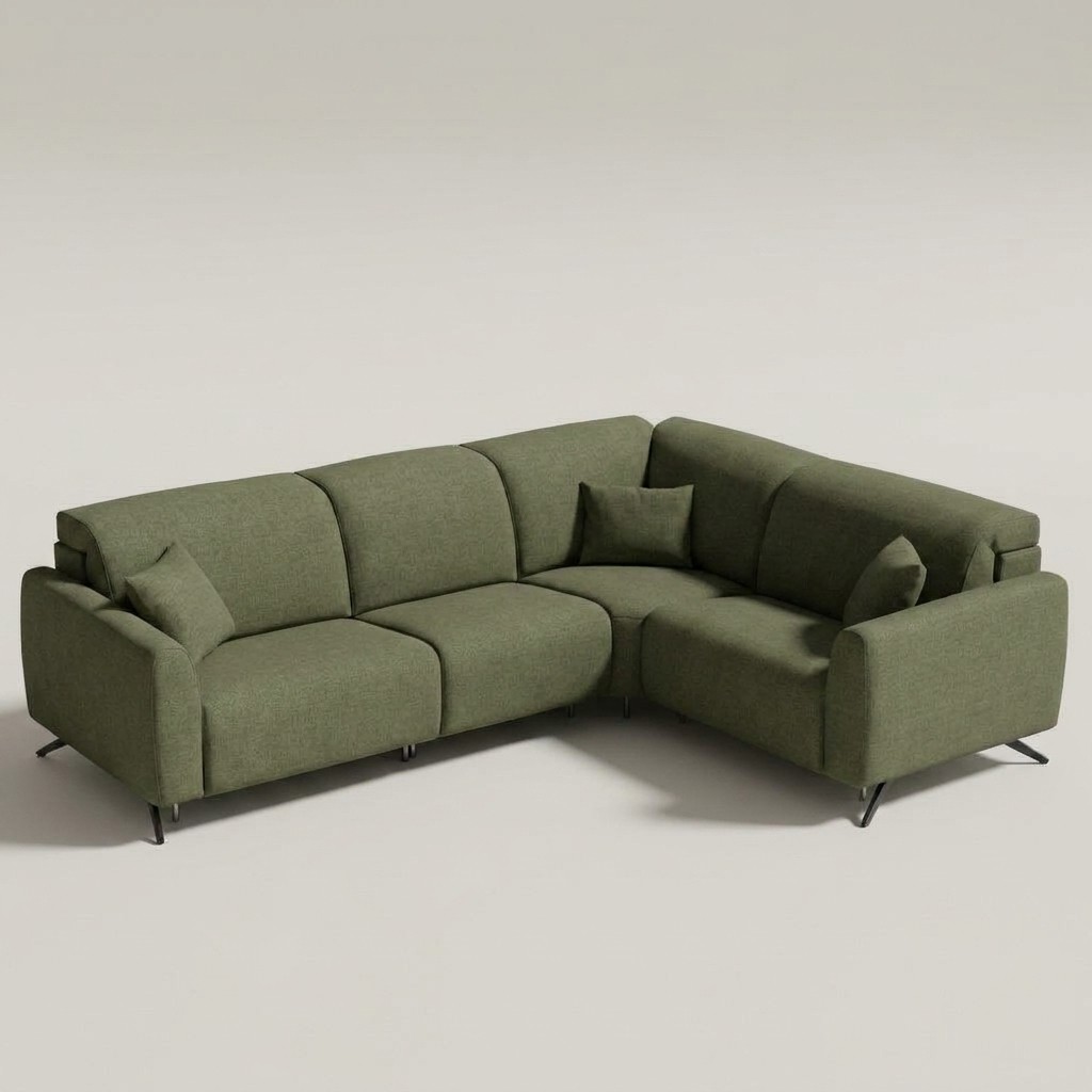 Baltia Corner Sofa LHF Green