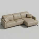 Baltia Leather Chaise Sofa