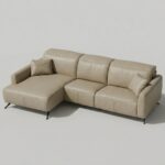 Baltia Leather Chaise Sofa LHF