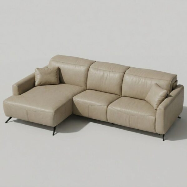 Baltia Leather Chaise Sofa LHF