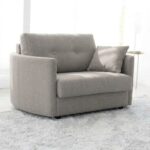 Bolero Curved Armchair Bed Neutral