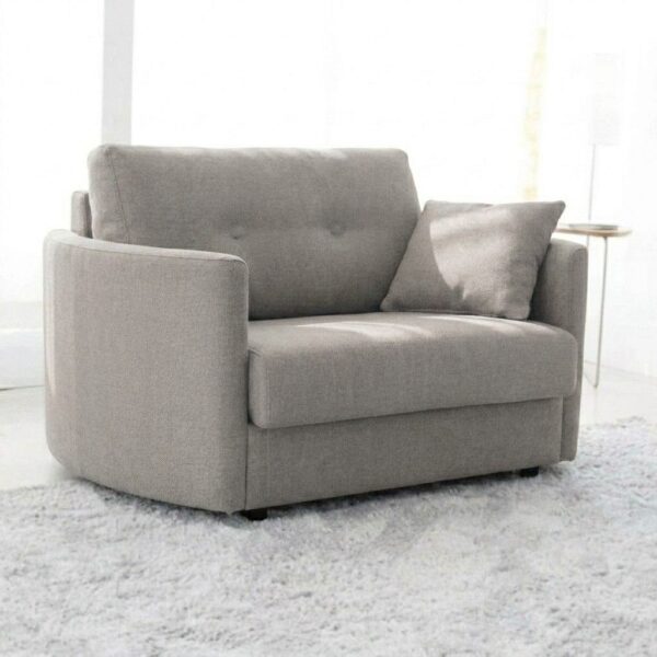 Bolero Curved Armchair Bed Neutral