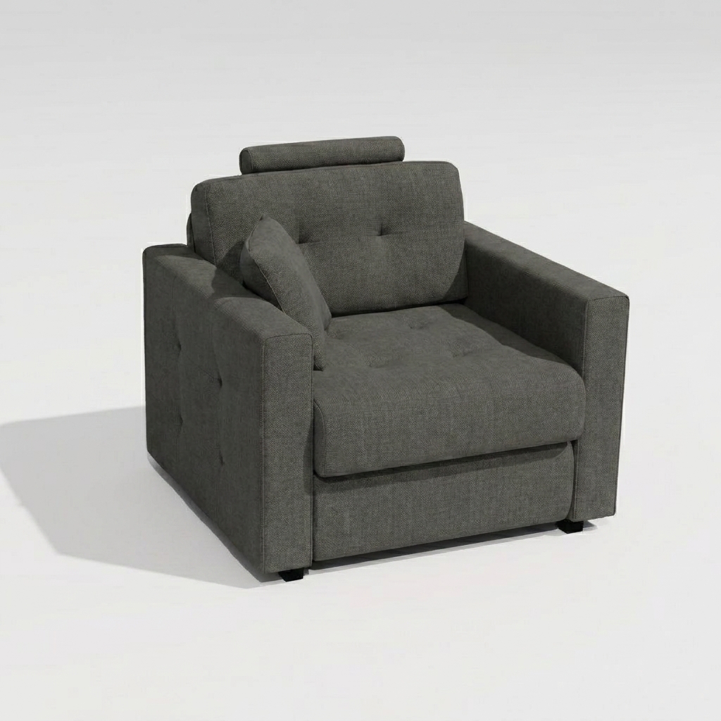Bolero Straight Arm Armchair Bed Dark Tones