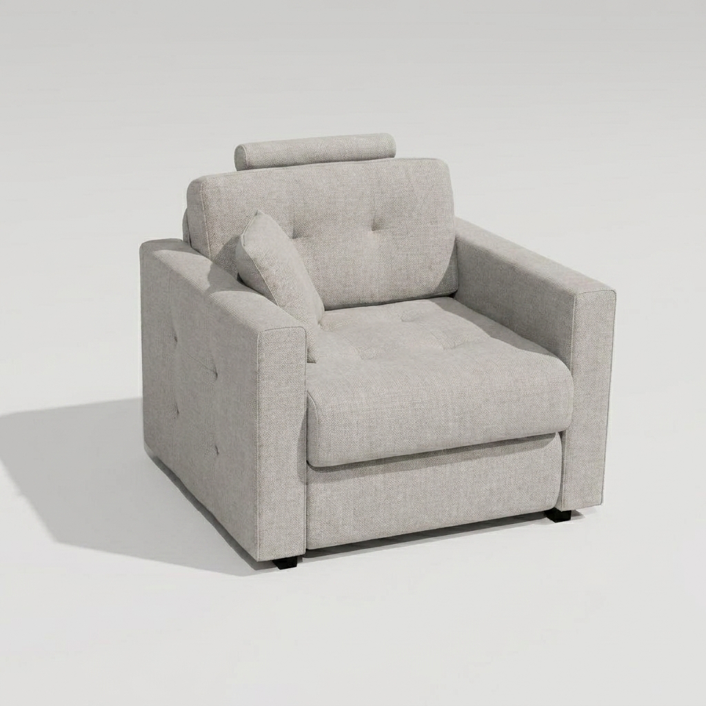 Bolero Straight Arm Armchair Bed Neutrals