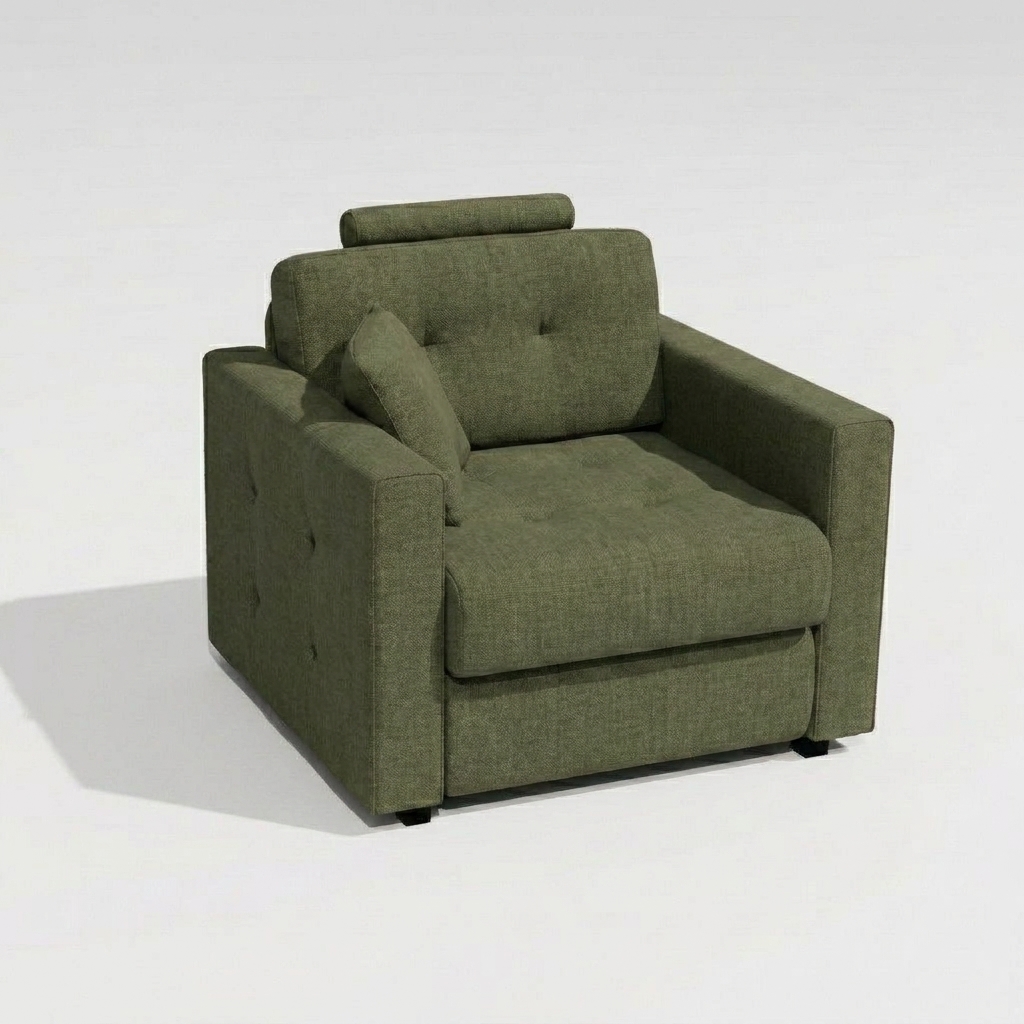 Bolero Straight Arm Armchair bed Green