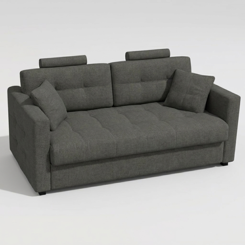 Bolero Straight Arm Sofa Bed Dark Tones