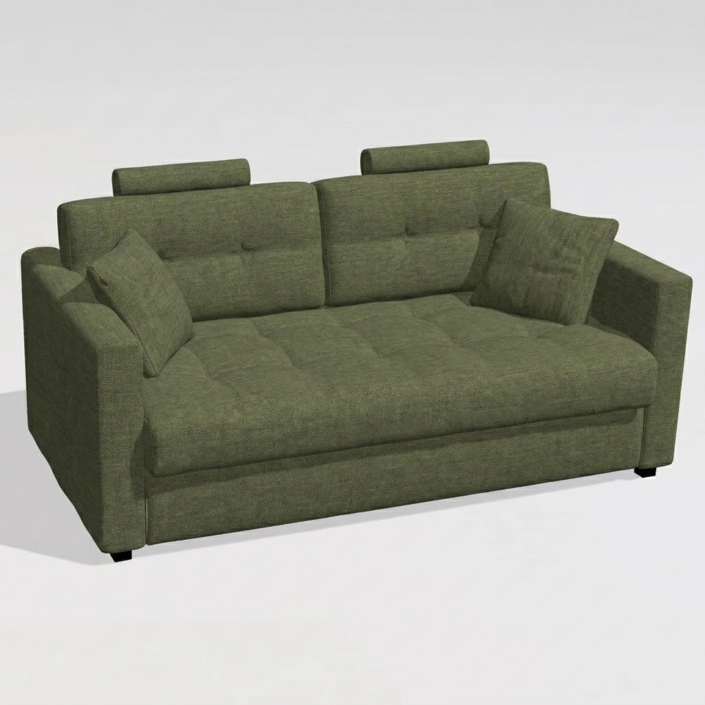 Bolero Straight Arm Sofabed Green