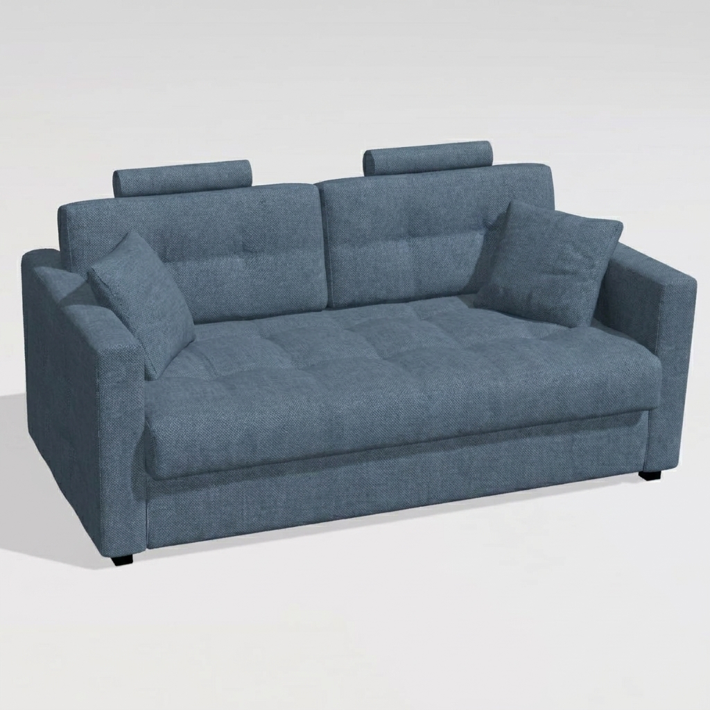 Bolero Straight Arm Sofebed Blue