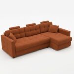 Bolero Chaise Sofa Bed Earthy Tones RHF