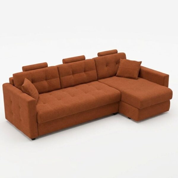 Bolero Chaise Sofa Bed Earthy Tones RHF