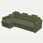 Bolero Chaise Sofa Bed Green LHF