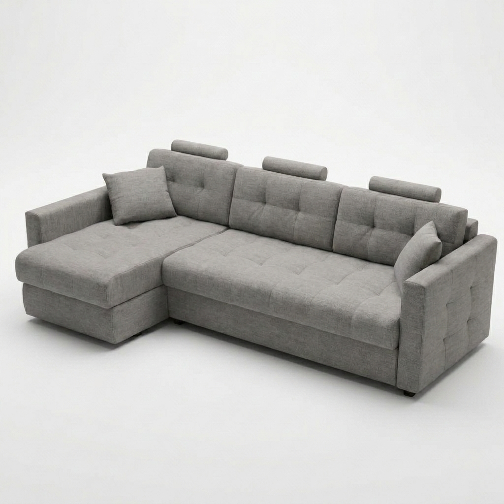 Bolero Chaise Sofa Bed Neutral LHF