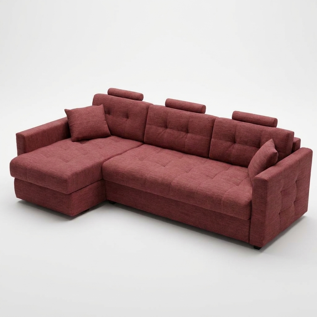 Bolero Chaise Sofa Bed Pink LHF