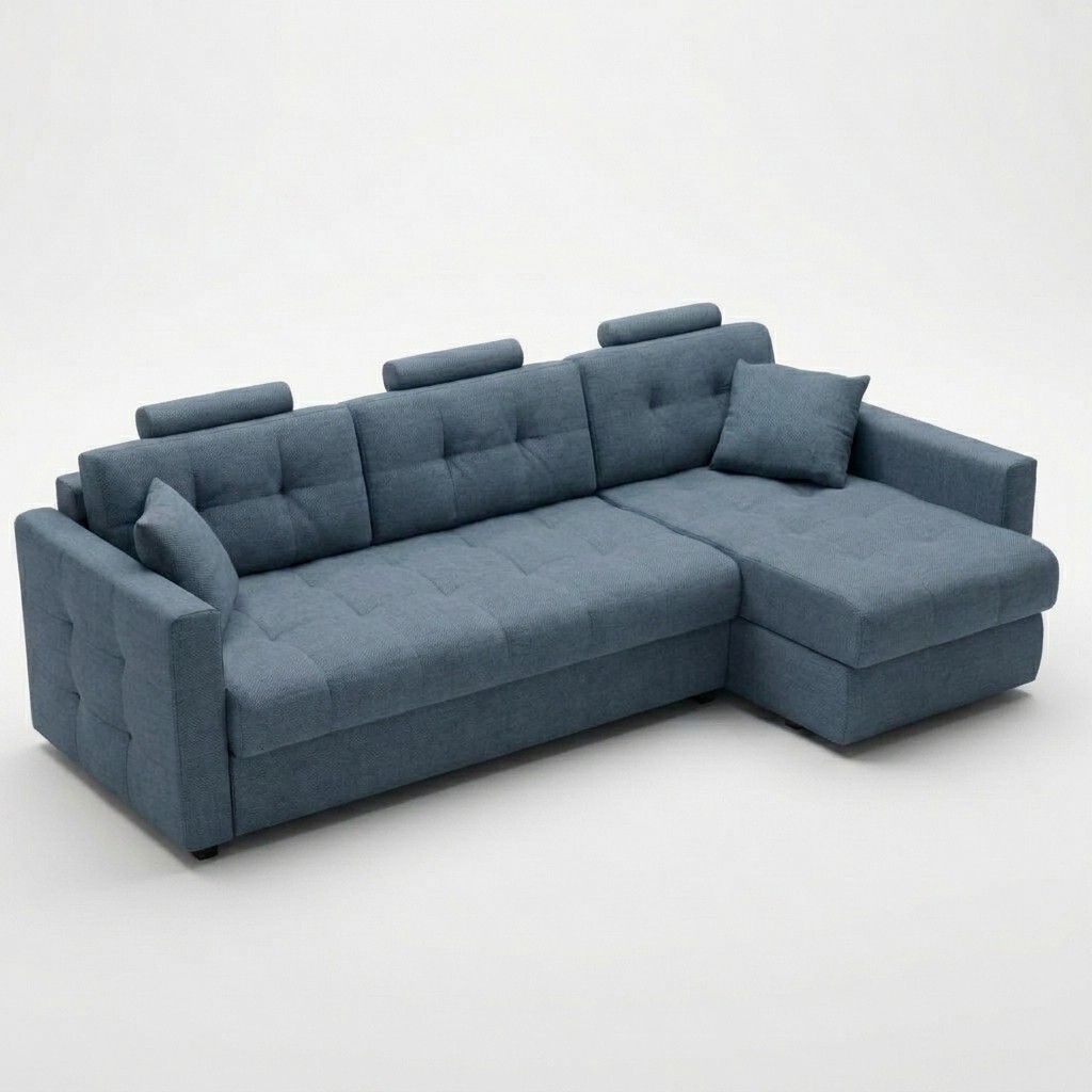 Bolero Chaise Sofa Blue RHF