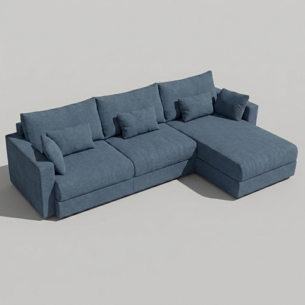 Hector Chaise Sofa Blue