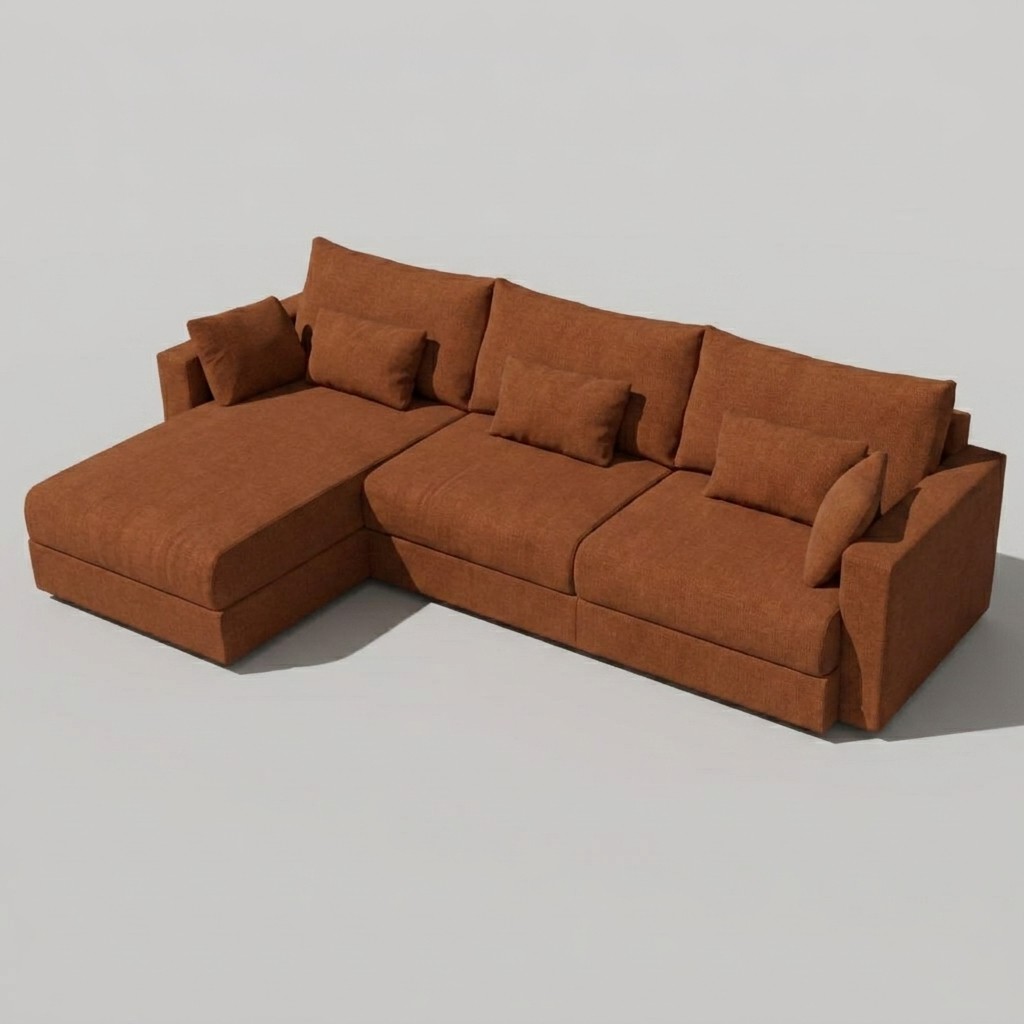 Hector Chaise Sofa Earthy Tones LHF
