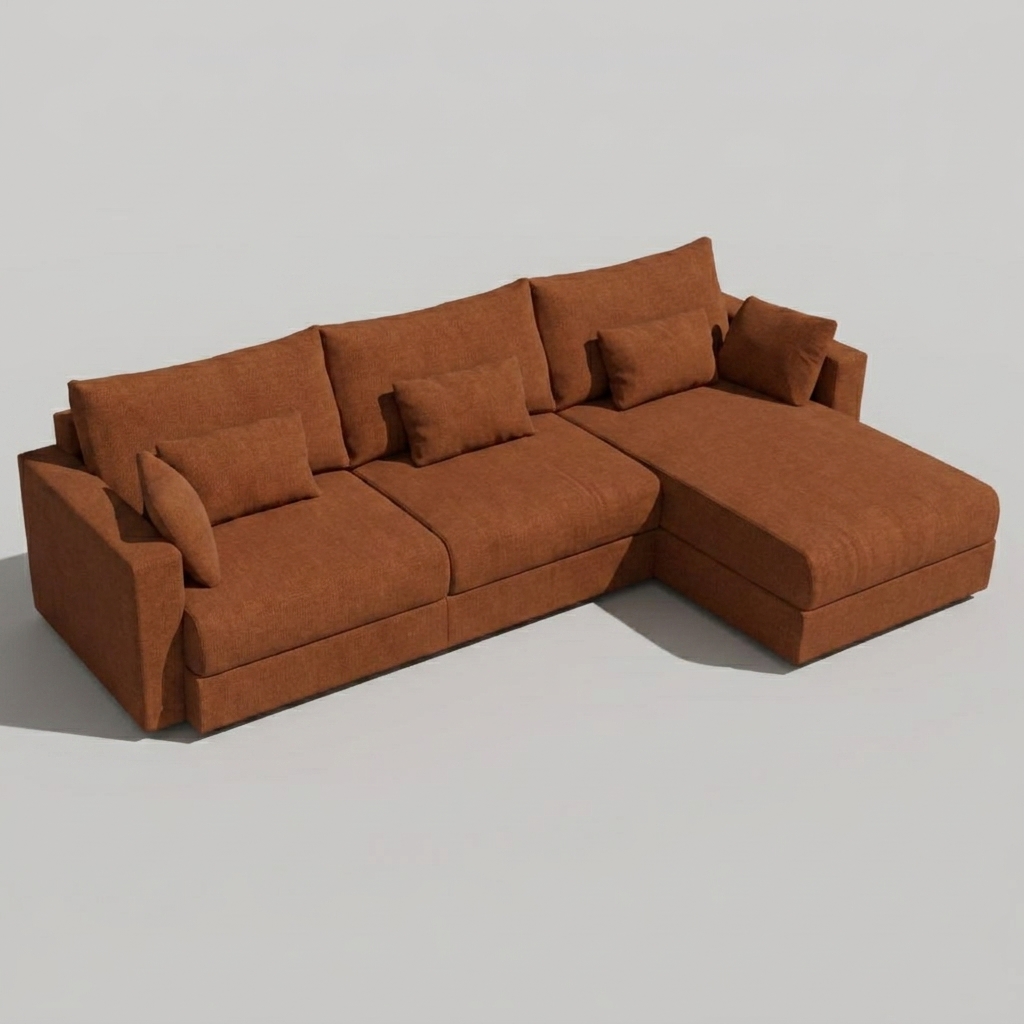 Hector Chaise Sofa Earthy Tones