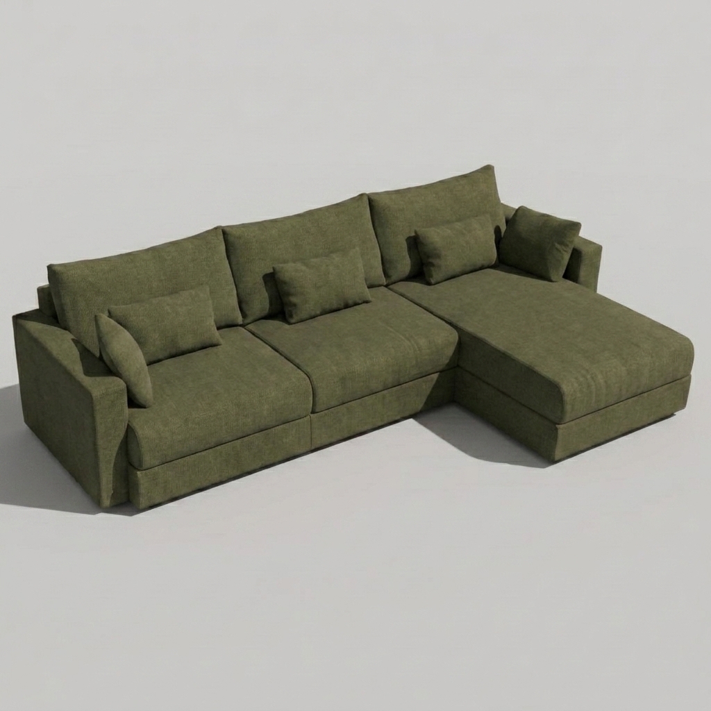 Hector Chaise Sofa Green