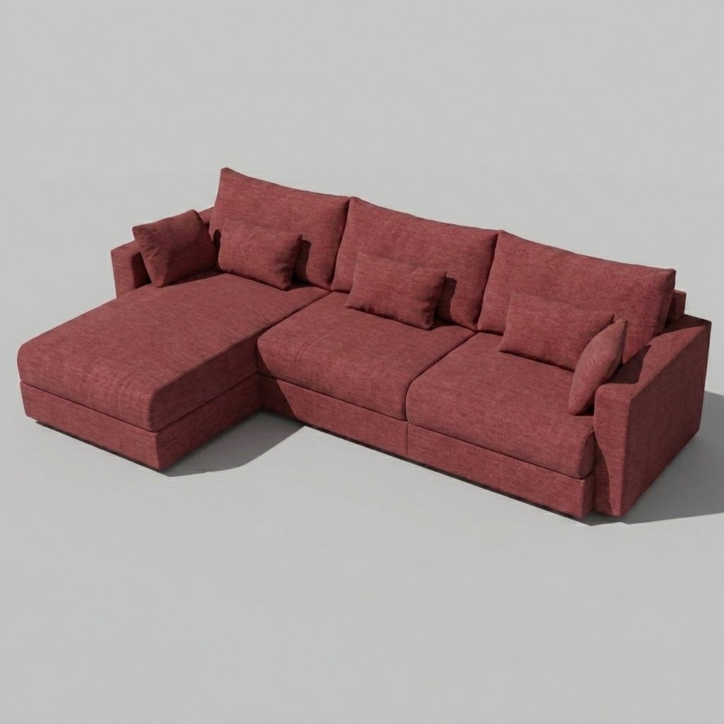 Hector Chaise Sofa Pink LHF