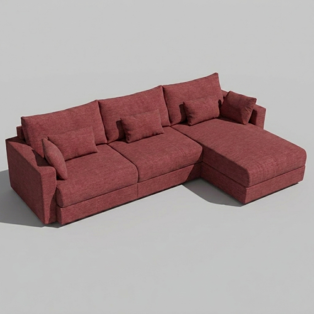 Hector Chaise Sofa Pink