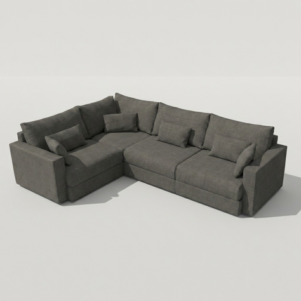 Hector Corner Sofa Charcoal RHF