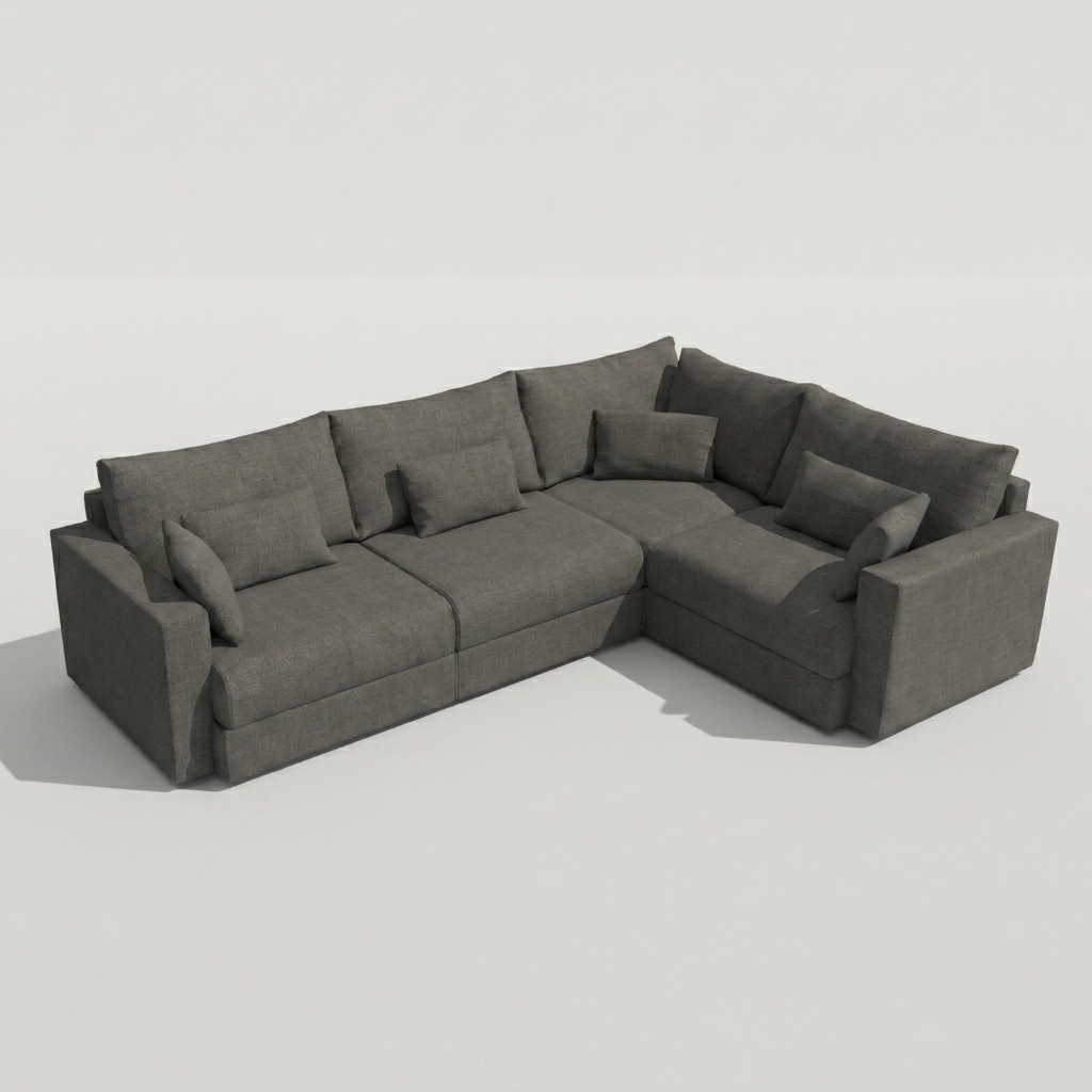 Hector Corner Sofa Charcoal