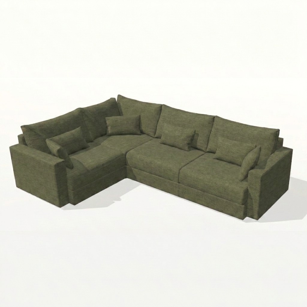 Hector Corner Sofa Green RHF