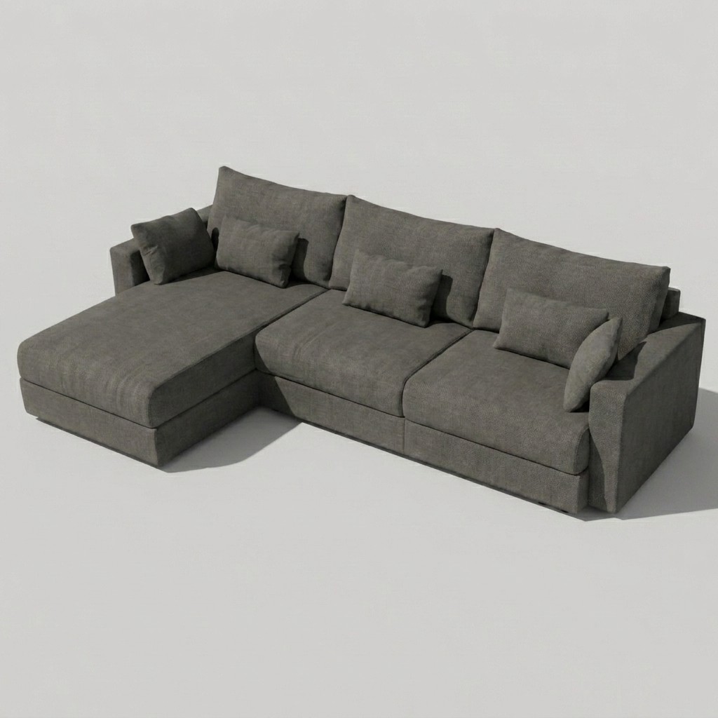 Hector chaise sofa charcoal LHF