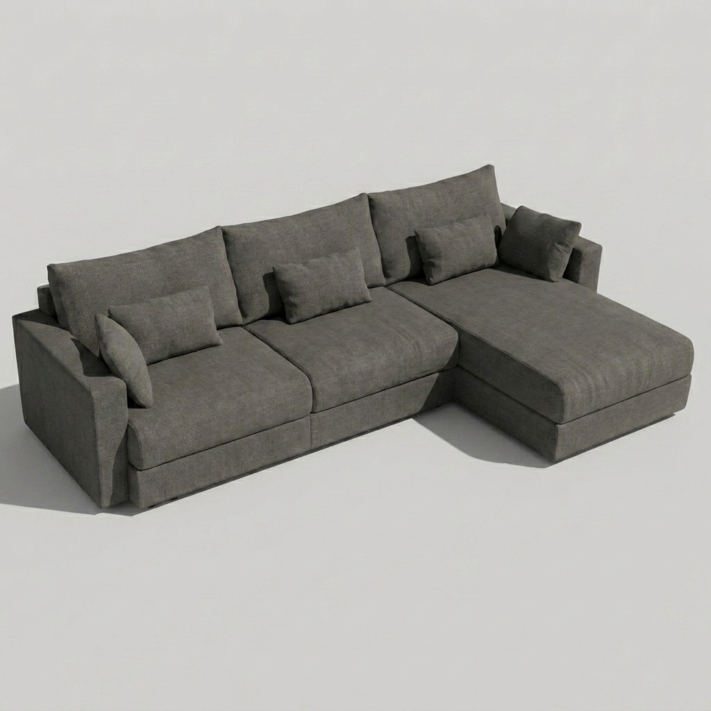 Hector chaise sofa charcoal