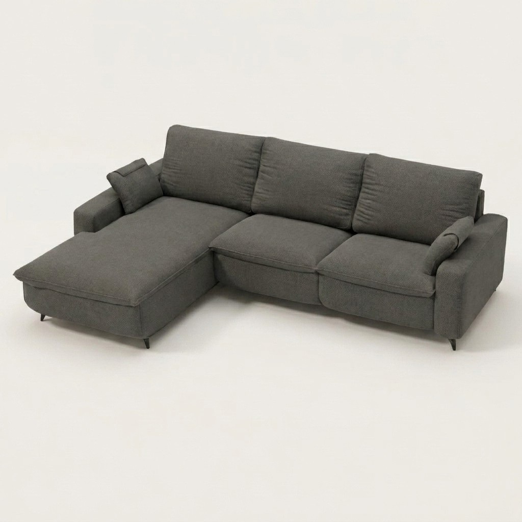 Selene Chaise Sofa Dark Tones LHF