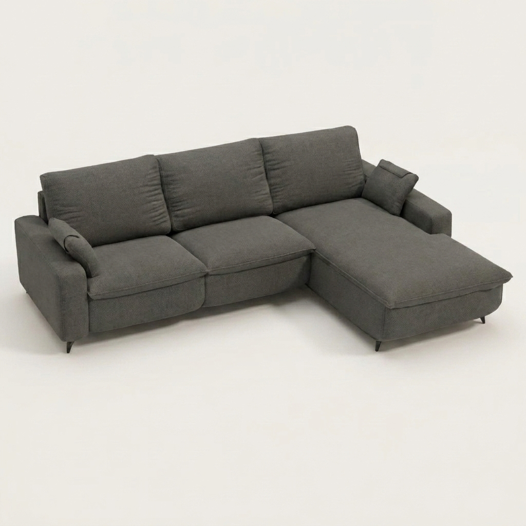 Selene Chaise Sofa Dark Tones
