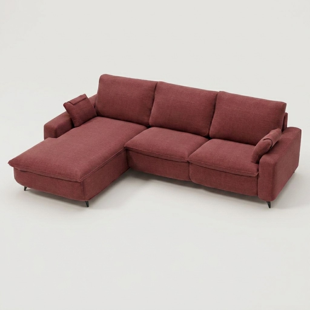 Selene Chaise Sofa Pink LHF