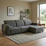 Natalie Chaise Sofa Dark Tones Room