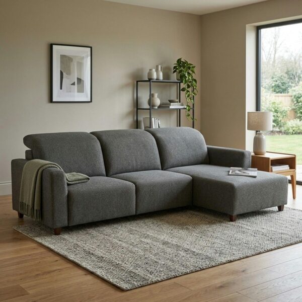 Natalie Chaise Sofa Dark Tones Room
