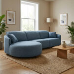 Natalie Curved Chaise Blue Room
