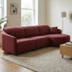 Natalie Curved Chaise Pink Room